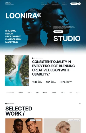 Mavara House website design project mockup