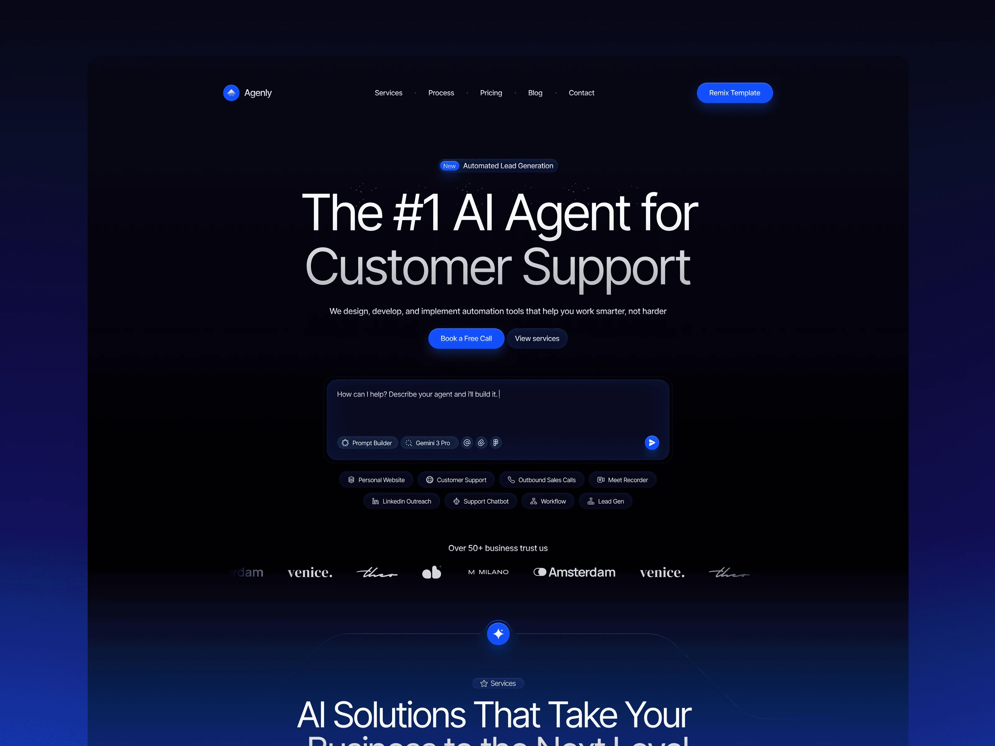 Mavara House website design project mockup