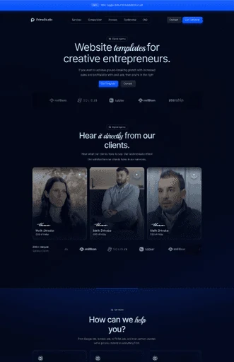 Mavara House website design project mockup