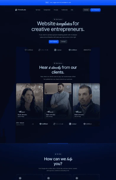 Mavara House website design project mockup