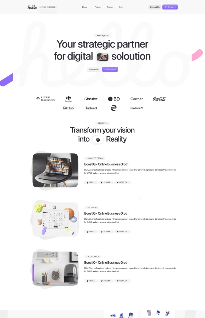Mavara House website design project mockup