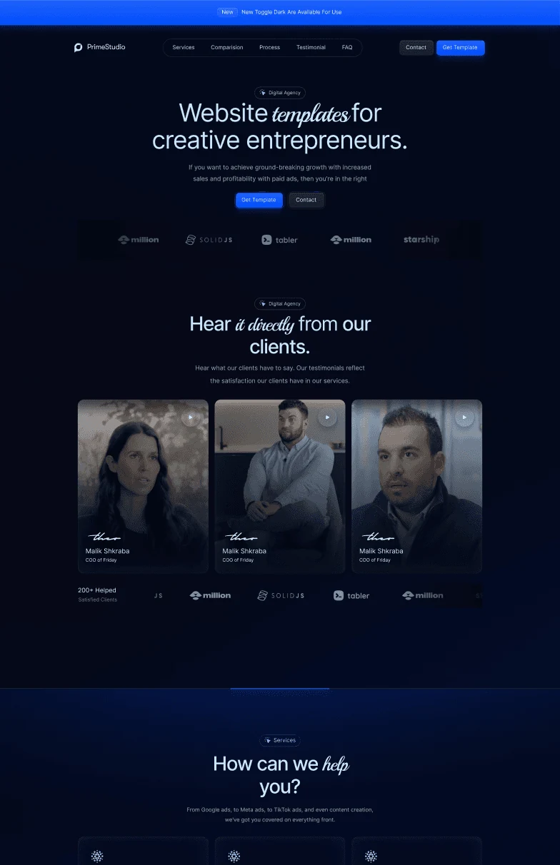 Mavara House website design project mockup