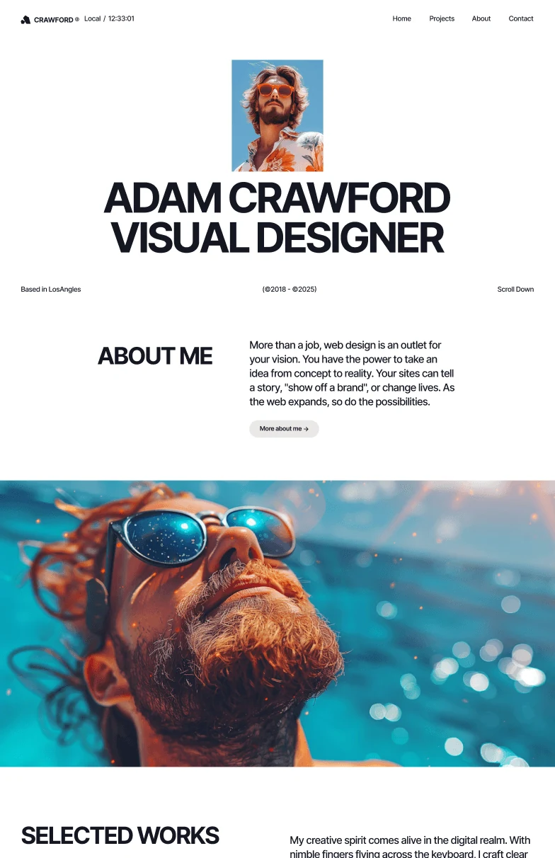 Mavara House website design project mockup